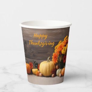 Gobelets En Papier Coupes De Papier Thanksgiving Traditionnelles