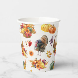Gobelets En Papier Coupes De Papier Thanksgiving Traditionnelles