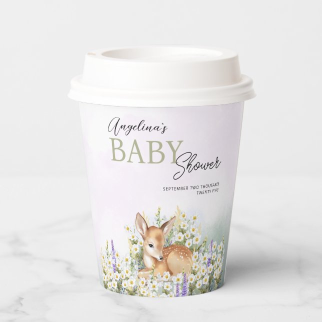 Gobelets En Papier Coupes en papier baby shower (Verso)