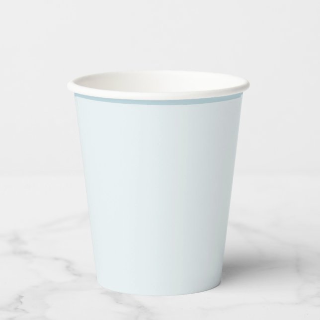 Gobelets En Papier Coupes en papier bleu clair (Recto)