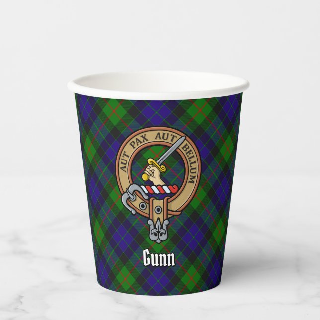 Gobelets En Papier Coupes en papier Clan Gunn Crest (Recto)