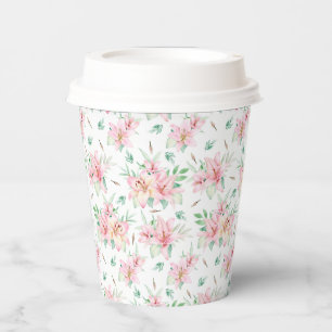 Gobelets En Papier Coupes en papier de lentilles florales