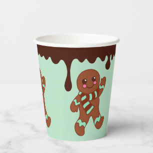 Gobelets En Papier Coupes en papier de pain d'épices au chocolat