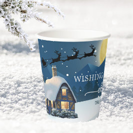 Gobelets En Papier Coupes en papier Magique Noël hiver Wonderland