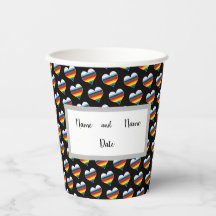 Coupes en papier Motif Rainbow Heart