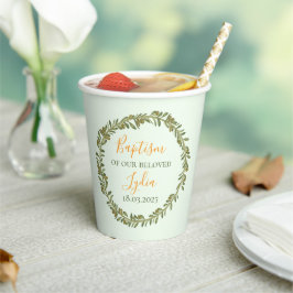 Gobelets En Papier Coupes en papier Pastel Green Olive