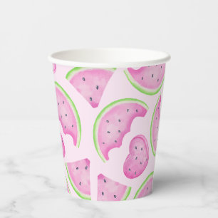 Gobelets En Papier Coupes en papier Pink Watermelon - fête d'été