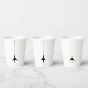 Gobelets En Papier Coupes minimalistes en papier d'aviation