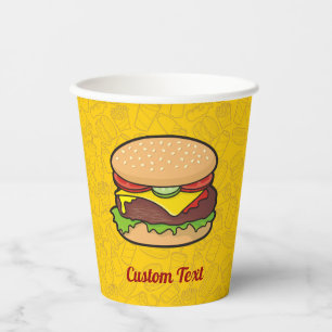 Gobelets En Papier Coupes papier Cheeseburger