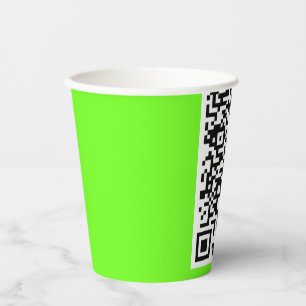 Gobelets En Papier Coupes papier d'informations d'analyse de code QR
