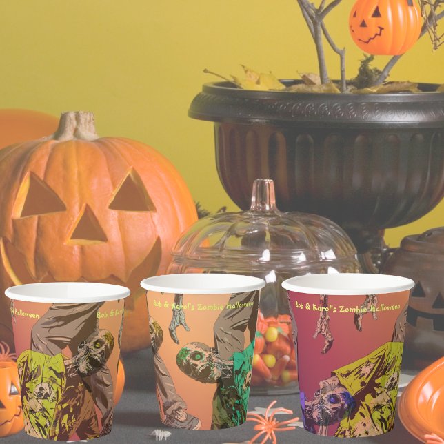 Gobelets En Papier Coupes papier Zombie Halloween Party (Zombie Halloween Party Paper Cups)