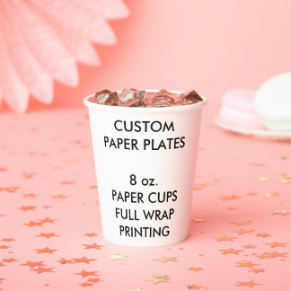 Gobelets En Papier Coupes personnalisées de papier de partie (8)