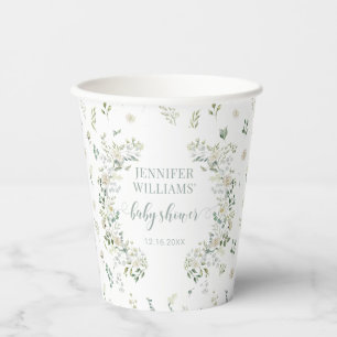 Gobelets En Papier Couronne de feuilles vertes d'eucalyptus Baby Show