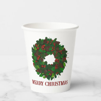 Gobelets En Papier Couronne de Noël