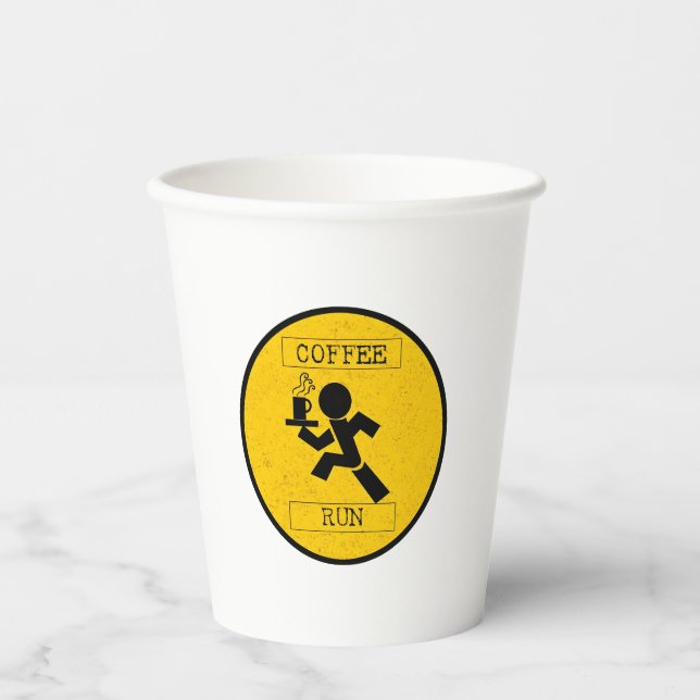 Gobelets En Papier Course au café (Recto)