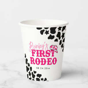 Gobelets En Papier Cowgirl Disco Rose Premier Rodéo
