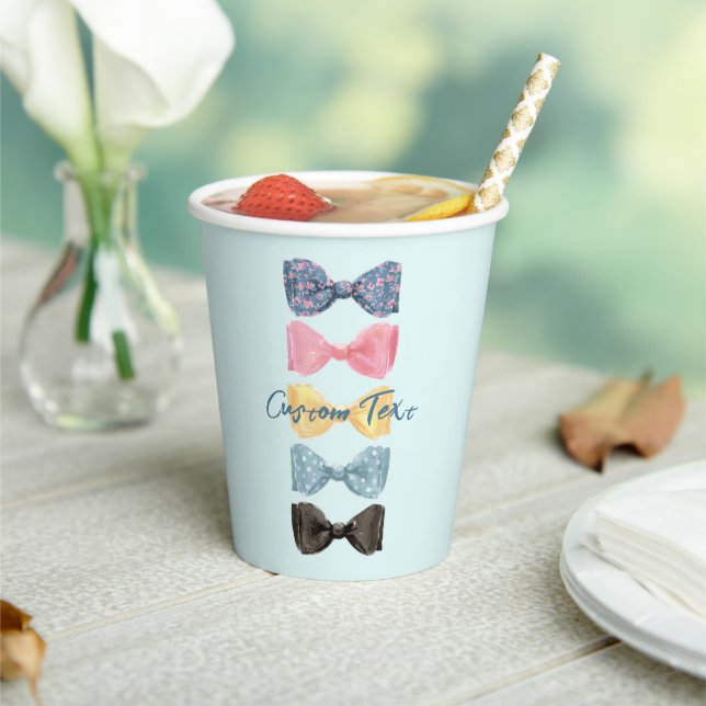 Gobelets En Papier Cravates Bow personnalisés (Insitu)