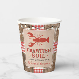 Gobelets En Papier Crawfish Boil Homard Engagement Partie Rustique