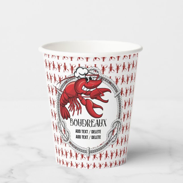 Gobelets En Papier Crawfish Fruits de mer Cajun THÈME (Recto)