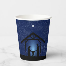 Gobelets En Papier Crèche de Noël Religieuse