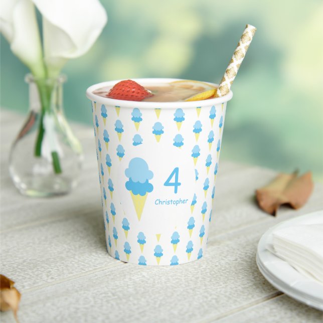 Gobelets En Papier Crème de glace Enfants d'été Anniversaire (Insitu)
