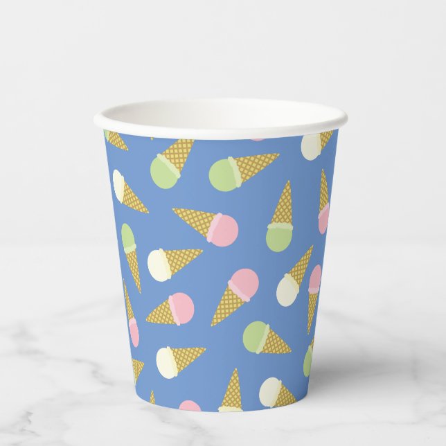 Gobelets En Papier Crème glacée Cone mignonne 1er Anniversaire Enfant (Recto)