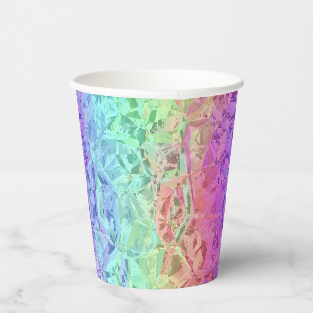 Gobelets En Papier cristal arc-en-ciel gelé : (Droite)