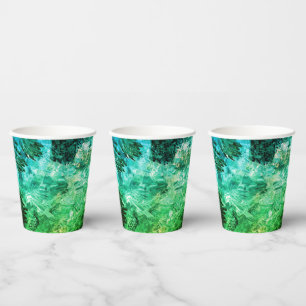 Gobelets En Papier Cristaux Verts