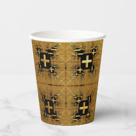 Gobelets En Papier Croix d'or fractée