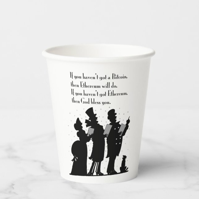 Gobelets En Papier Crypto Christmas Carol (Recto)