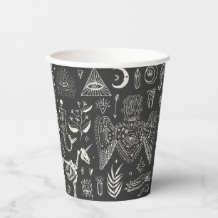 Gobelets En Papier Cuisine en bois foncé