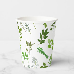 Gobelets En Papier Cuisine verte Herbes de jardin culinaires