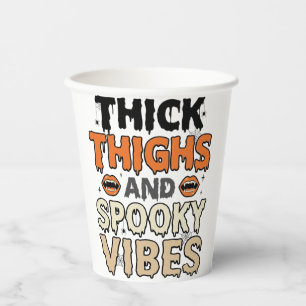 Gobelets En Papier Cuisses Épaisses et Vibes Sombres Design Halloween
