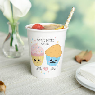 Gobelets En Papier Cupcake ou Stud Muffin Révélation de genre