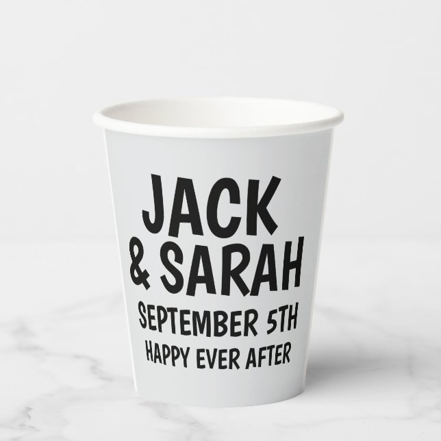 GOBELETS EN PAPIER CUSTOM PAPER WEDDING CUPS (Recto)