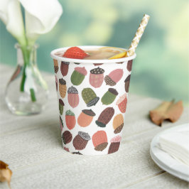 Gobelets En Papier Cute Acorn tomber toute impression Coupes de papie