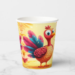 Gobelets En Papier Cute Coupes de papier de Turquie Thanksgiving