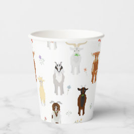 Gobelets En Papier Cute Goats Farm Animals