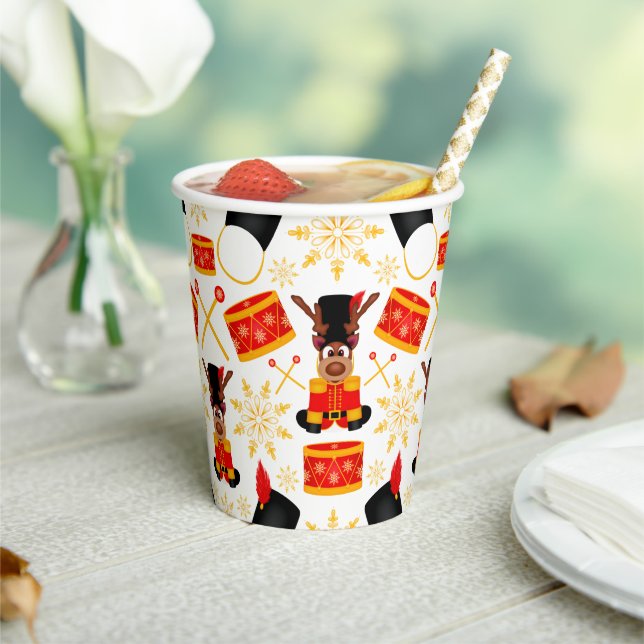 Gobelets En Papier Cute Kasky Christmas Reindeer Festif Vacances Cerf (Insitu)