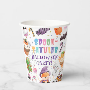 Gobelets En Papier Cute Kids Halloween Party Aquarelle papier Éffraya