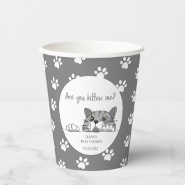 Gobelets En Papier Cute Kitty Chat Baby shower neutre genre