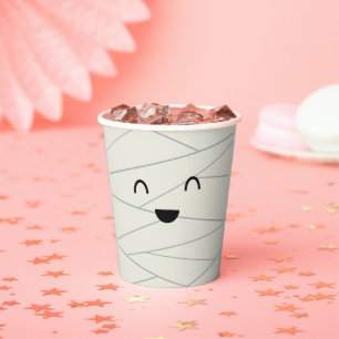 Gobelets En Papier Cute Mummy Halloween