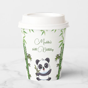 Gobelets En Papier Cute Panda Kiddie Anniversaire Party tasse de papi