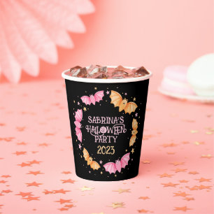 Gobelets En Papier Cute Pastel Bats Halloween