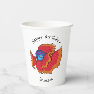 Gobelets En Papier Cute Siamese combat poisson betta dessin