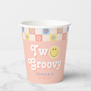Gobelets En Papier Cute Two Super Retro Boho 2e anniversaire