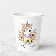 Cute Unicorn Sunflowers 1er anniversaire