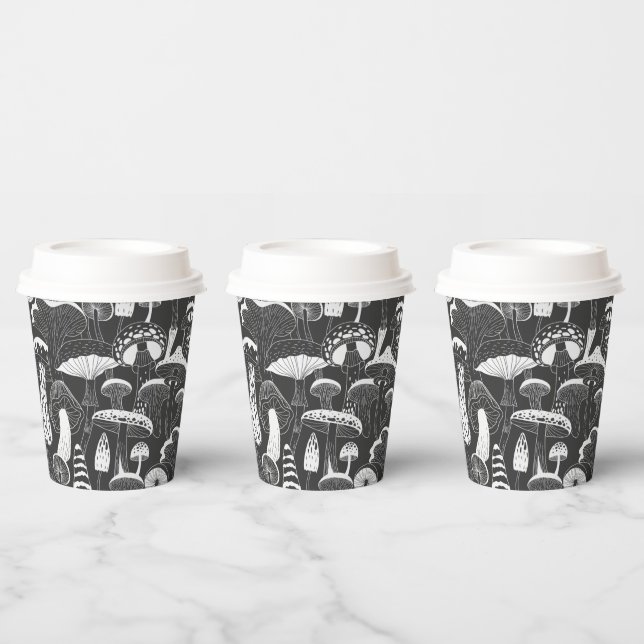 Gobelets En Papier Cuvettes de café de champignons (Multi)