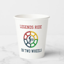Gobelets En Papier Cyclisme Vintage rustique