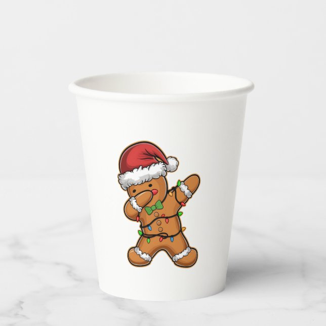 Gobelets En Papier Dabing pain d'épices arbre Noël léger (Recto)